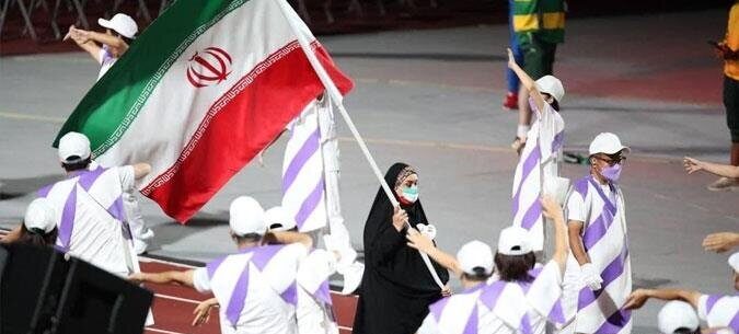 حضور زنان با حجاب اسلامی در اختتامیه پارالمپیک